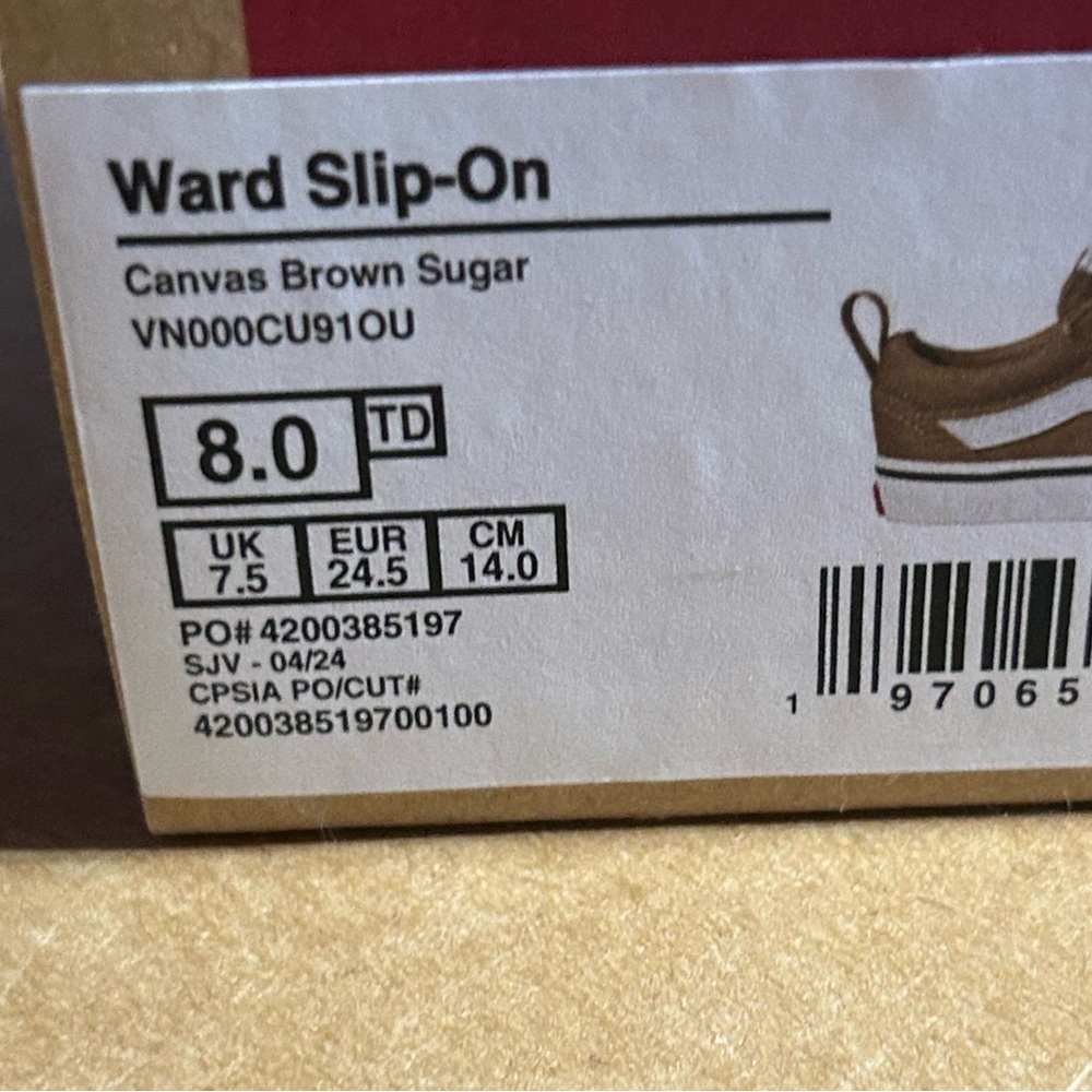 Vans Kids Brown Canvas Sneakers - Picture 6 of 6